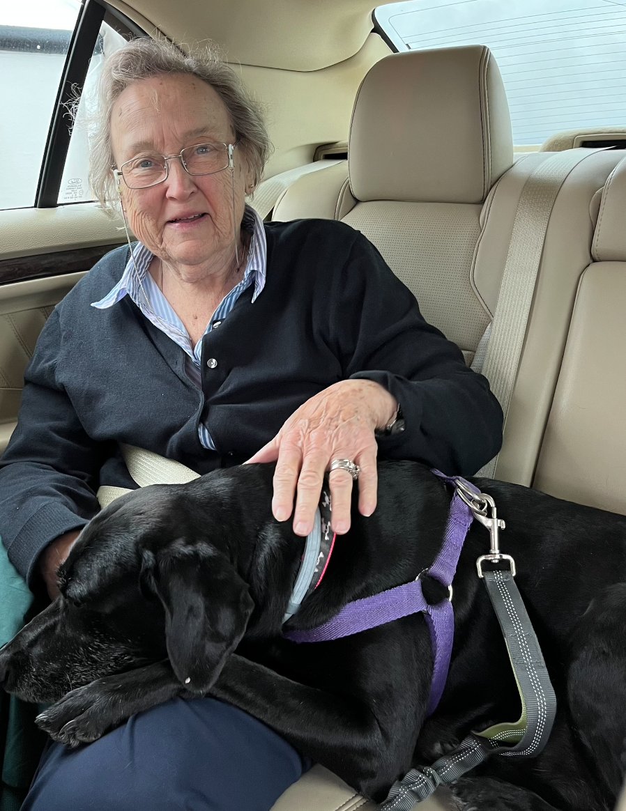 Diane on the ferry to North Haven Island
